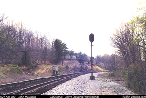C&O Railway signal: Jolly's Crossing (WB)